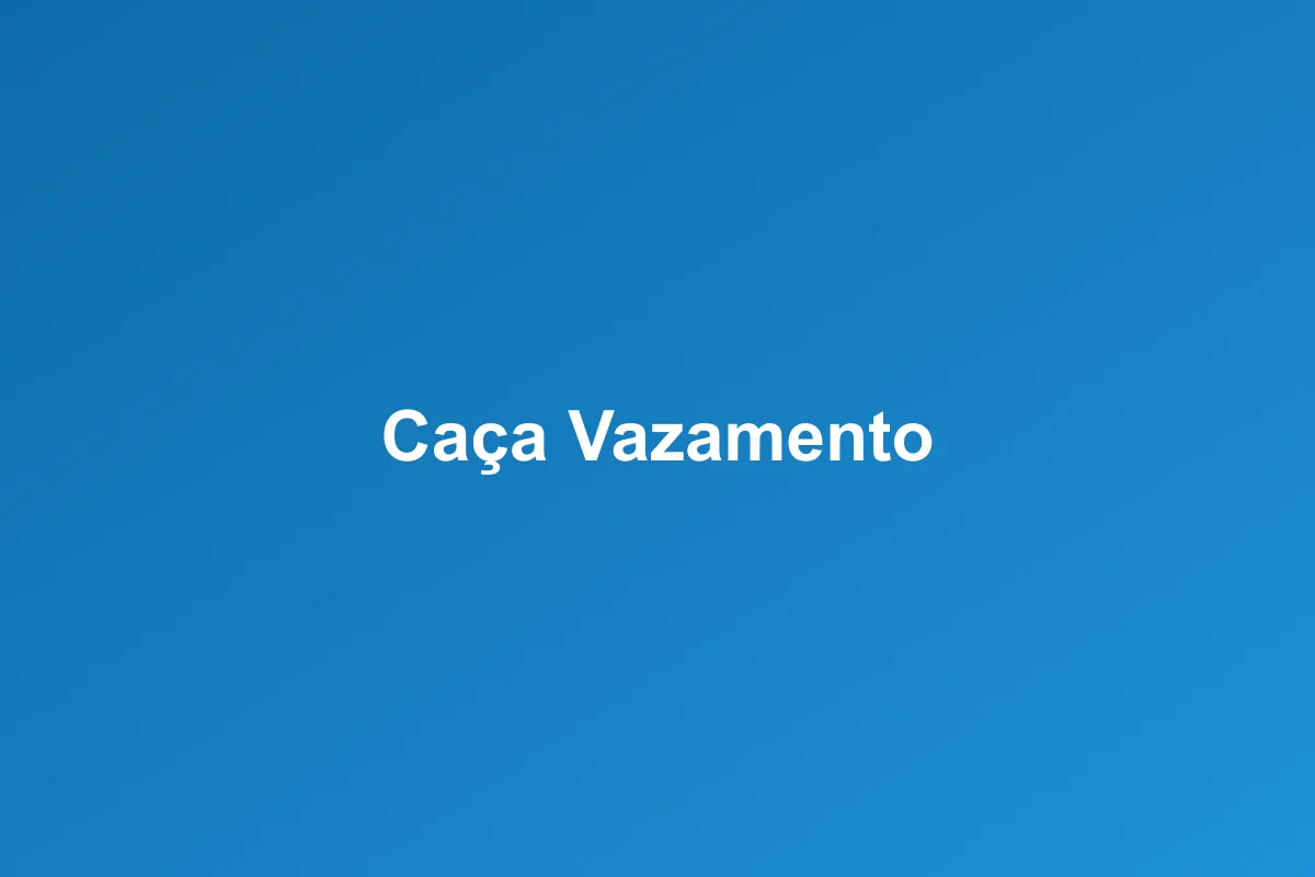 Caça-vazamento de Água em Anápolis